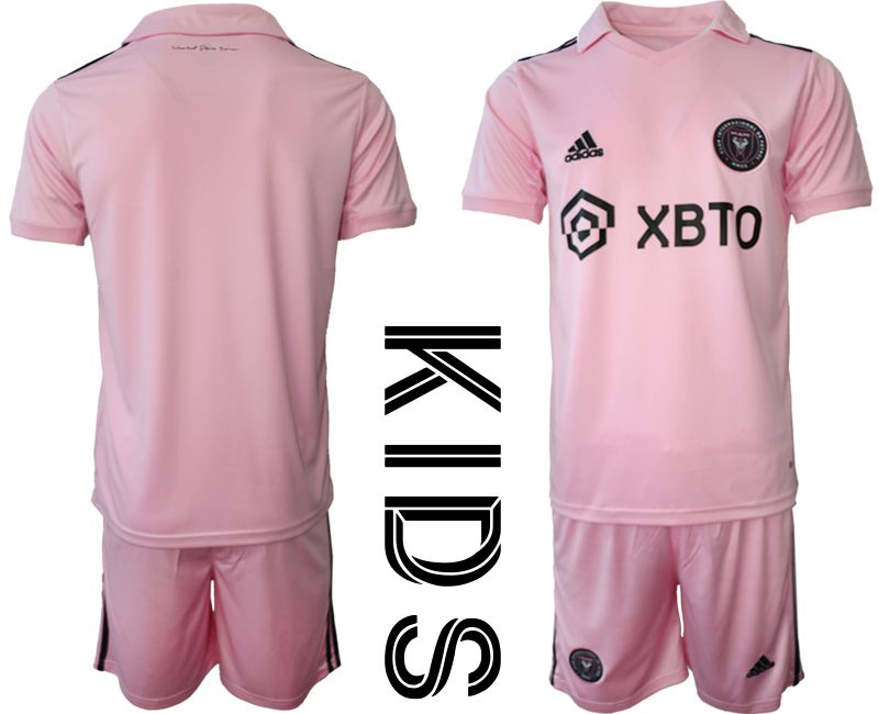 Youth 2023-2024 Club Inter Miami CF home pink blank Soccer Jersey